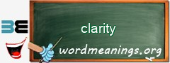 WordMeaning blackboard for clarity